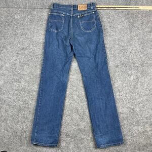 Lee Jeans Womens 13 Blue High Rise Straight Leg Vintage USA Denim Classic